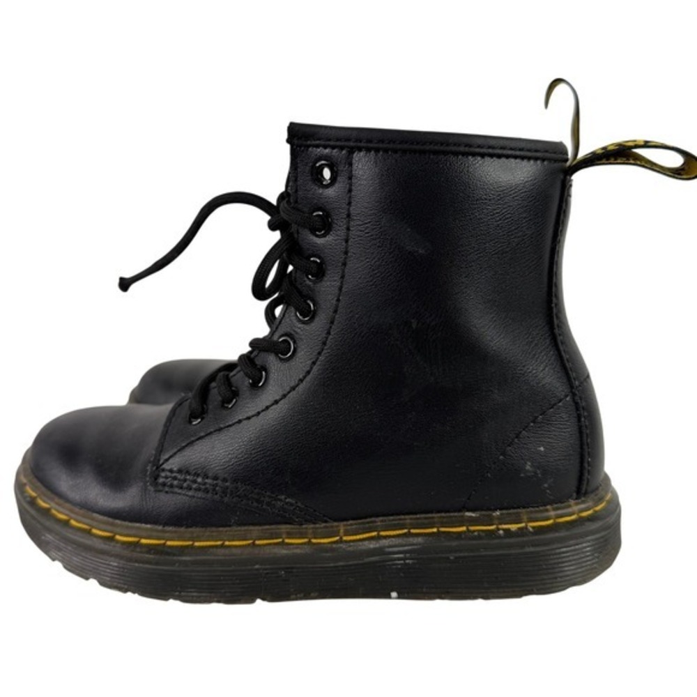 Dr. Martens Zavala J Black T Lamper Leather Lace Up Zip Boots Kids Size 1